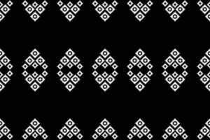 ethnisch geometrisch Stoff Muster Kreuz Stich.ikat Stickerei ethnisch orientalisch Pixel Muster schwarz Hintergrund. abstrakt, vektor, illustration. Textur, Kleidung, Rahmen, Dekoration, Motive, Seide Hintergrund. vektor