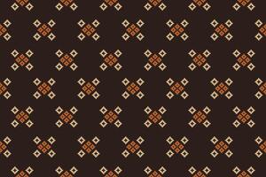 etnisk geometrisk tyg mönster korsa stitch.ikat broderi etnisk orientalisk pixel mönster brun bakgrund. abstrakt, vektor, illustration. textur, kläder, halsduk, dekoration, motiv, siden tapet. vektor