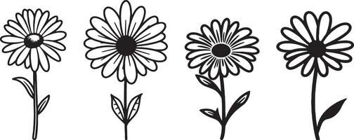 blommor linje konst logotyp mall ClipArt vektor