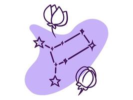 estetisk violett blommor vektor