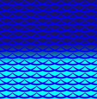 vektor geometrisk abstrakt mönster i de form av vågig rader på en blå bakgrund