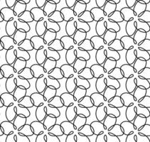 Vektor nahtlos Textur im das bilden von ein schwarz Blumen- Muster gezeichnet mit einer Linie im Gekritzel Stil auf ein Weiß Hintergrund