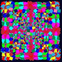 hell festlich Hintergrund im das bilden von ein Mosaik von bunt Quadrate vektor
