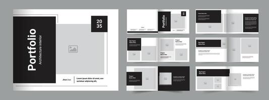 die Architektur Portfolio Layout, Landschaft Portfolio Vorlage vektor