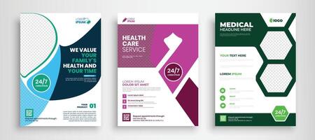 modernes medizinisches flyer-vorlagendesign. Flyer-Vorlage für das Gesundheitswesen, moderne Flyer-Vorlage für Medizin und Gesundheitswesen vektor