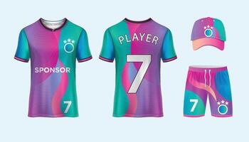 jersey design sublimering t skjorta premie geometrisk mönster otrolig vektor samling för fotboll