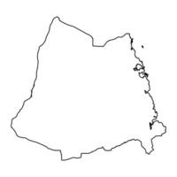 Lindi Region Karte, administrative Aufteilung von Tansania. Vektor Illustration.