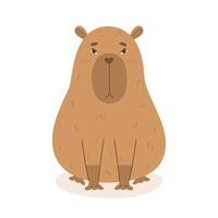 komisch Capybara Charakter Vektor Illustration