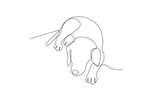 kontinuierlich einer Linie Zeichnung städtisch Haustier Konzept. Gekritzel Vektor Illustration.