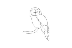 ett kontinuerlig linje teckning av flygande fågel begrepp. klotter vektor illustration i enkel linjär stil.
