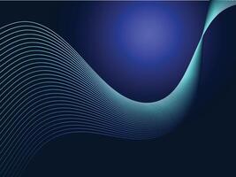 abstrakt Linie Welle Hintergrund dunkel Blau mit Licht vektor