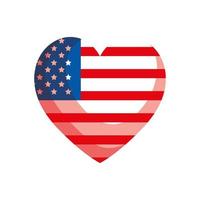 USA Herzflagge vektor