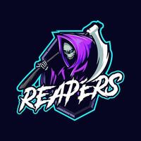 reaper mascot esport logotyp vektor