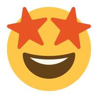 Star geschlagen Gesicht Emoji Symbol vektor