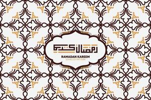 Ramadan kareem nahtlos Muster Hintergrund. islamisch Gruß Karte Vorlage mit Ramadan zum Hintergrund Design. Poster, Medien Banner. vektor