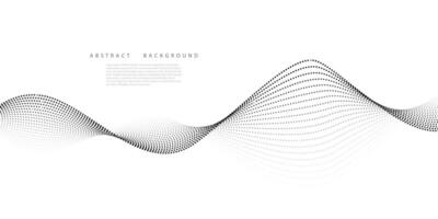 Punkt fließen Partikel Welle Kurve Muster Konzept von Technologie modern Abbildungen vektor