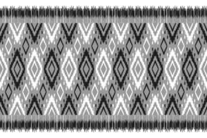 Teppich ethnische Ikat-Kunst. nahtloses Muster im Stammes-. Aztekischer geometrischer Ornamentdruck. vektor