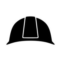 Konstruktion Helm Silhouette isoliert auf Weiß Hintergrund. Sicherheit Hut wann Arbeiten. Vektor Illustration