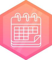 Kalender Gradient Polygon Symbol vektor