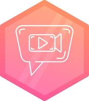 video chatt lutning polygon ikon vektor