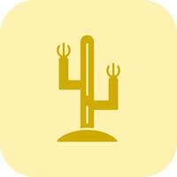 Kaktus Glyphe Tritonus Symbol vektor
