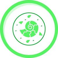 fossil grön blanda ikon vektor