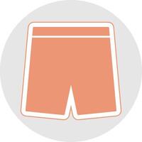 shorts glyf Flerfärgad klistermärke ikon vektor
