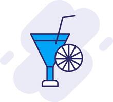 Cocktail Linie gefüllt Hintergrund Symbol vektor