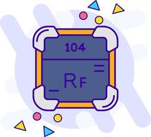 Rutherfordium Freistil Symbol vektor