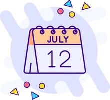 12th av juli freestyle ikon vektor