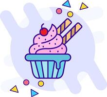 Cupcake Freistil Symbol vektor