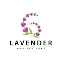 Lavendel Logo einfach Design Vektor kosmetisch Pflanze lila Farbe und Aromatherapie Lavendel Blume Garten Vorlage