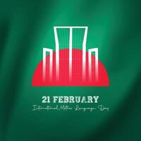 21 Februar International Mutter Sprache Tag im Bangladesch vektor