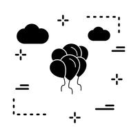 Vektor-Ballons-Symbol vektor