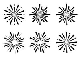 Feuerwerk Design Illustration isoliert auf Weiß Hintergrund vektor
