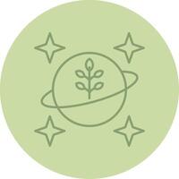 Planet Linie Kreis Mehrfarbig Symbol vektor