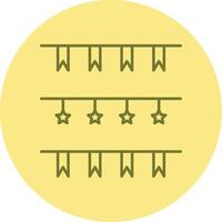 Girlande Linie Kreis Mehrfarbig Symbol vektor
