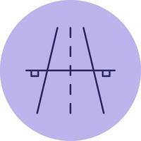 Autobahn Linie Kreis Mehrfarbig Symbol vektor