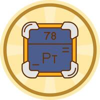 platina komisk cirkel ikon vektor