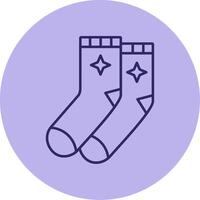 Socken Linie Kreis Mehrfarbig Symbol vektor