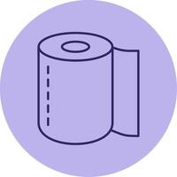 Toilette rollen Linie Kreis Mehrfarbig Symbol vektor