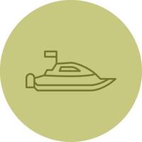 hastighet båt linje cirkel Flerfärgad ikon vektor