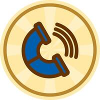 Telefon Comic Kreis Symbol vektor