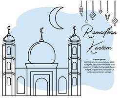 eid al fitr Mubarak und Ramadhan kareem Gruß Karte Konzept Design minimalistisch Stil vektor