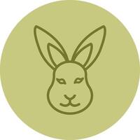 Hase Linie Kreis Mehrfarbig Symbol vektor