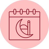 Kalender Linie Kreis Mehrfarbig Symbol vektor