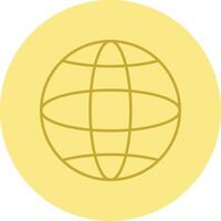 global linje cirkel Flerfärgad ikon vektor