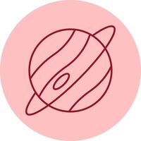 Planet Linie Kreis Mehrfarbig Symbol vektor
