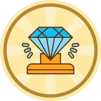 Diamant Comic Kreis Symbol vektor