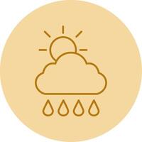 Morgen, Regen Linie Kreis Mehrfarbig Symbol vektor